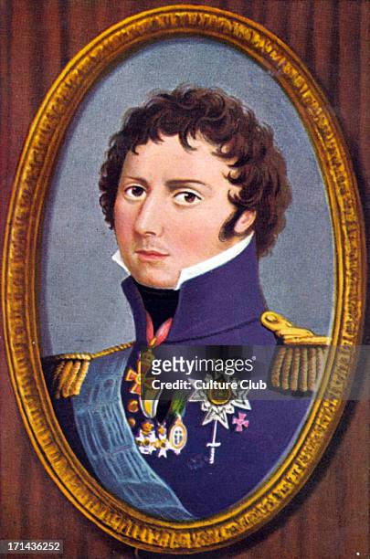Jean-Baptiste Bernadotte. Portrait of the King of Sweden and Norway. Also known as Charles XIV John. 26 January 1763  8 March 1844