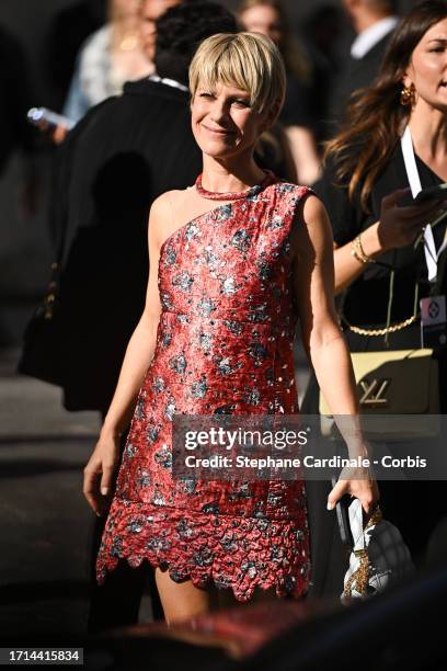 Marina Foïs attends the Louis Vuitton Womenswear Spring/Summer 2024 show as part of Paris Fashion Week on October 02, 2023 in Paris, France.