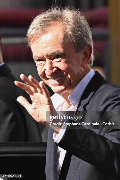 Bernard Arnault attends the Louis Vuitton Womenswear Spring/Summer 2024 show as part of Paris Fashion Week on October 02, 2023 in Paris, France.