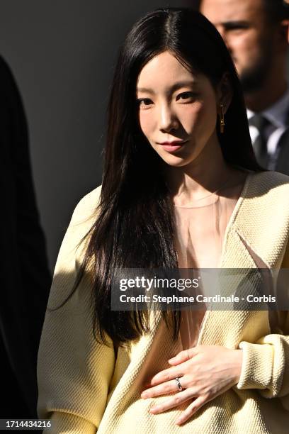 Taeyeon attends the Louis Vuitton Womenswear Spring/Summer 2024 show as part of Paris Fashion Week on October 02, 2023 in Paris, France.
