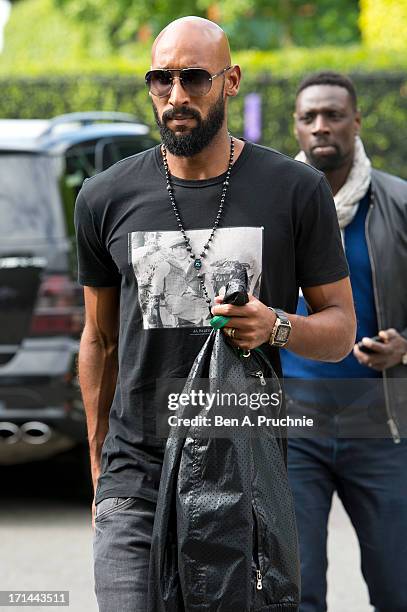 Nicolas Anelka sighted at Wimbleon Tennis on June 24, 2013 in London, England.