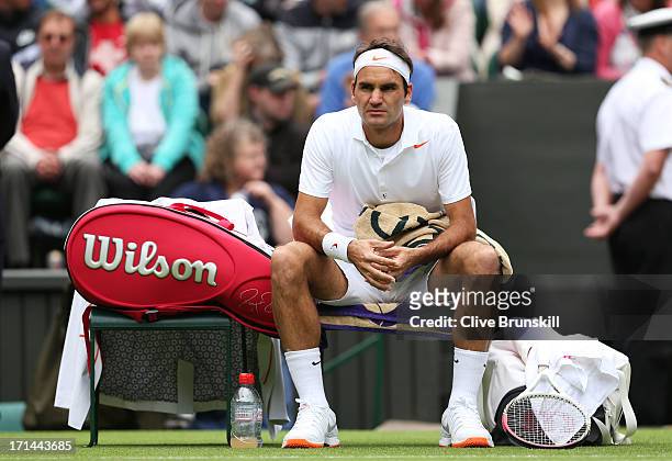 Herhaal Namaak Kampioenschap 478 Federer Wimbledon 2013 Photos and Premium High Res Pictures - Getty  Images