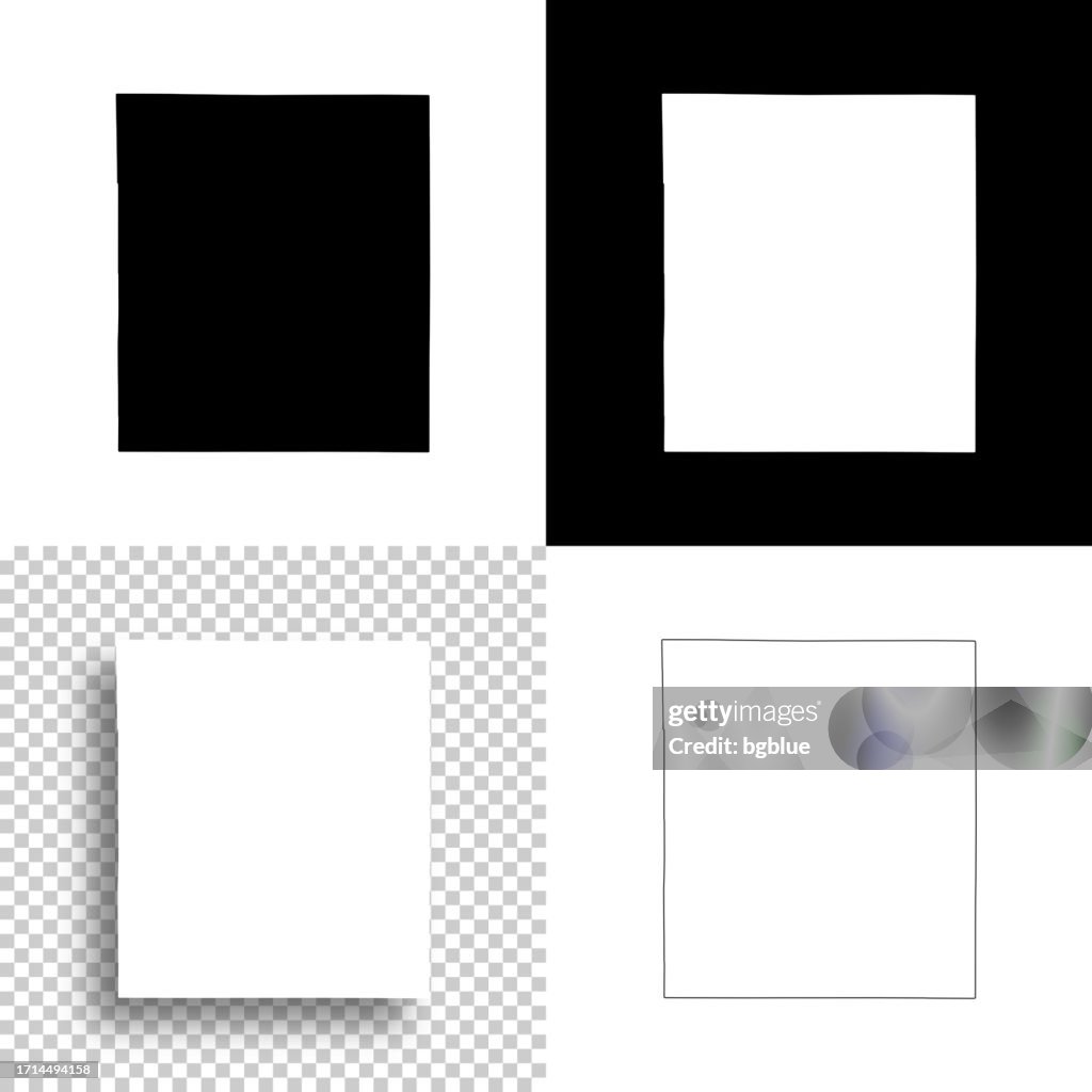 Tippecanoe County, Indiana. Maps for design. Blank, white and black backgrounds