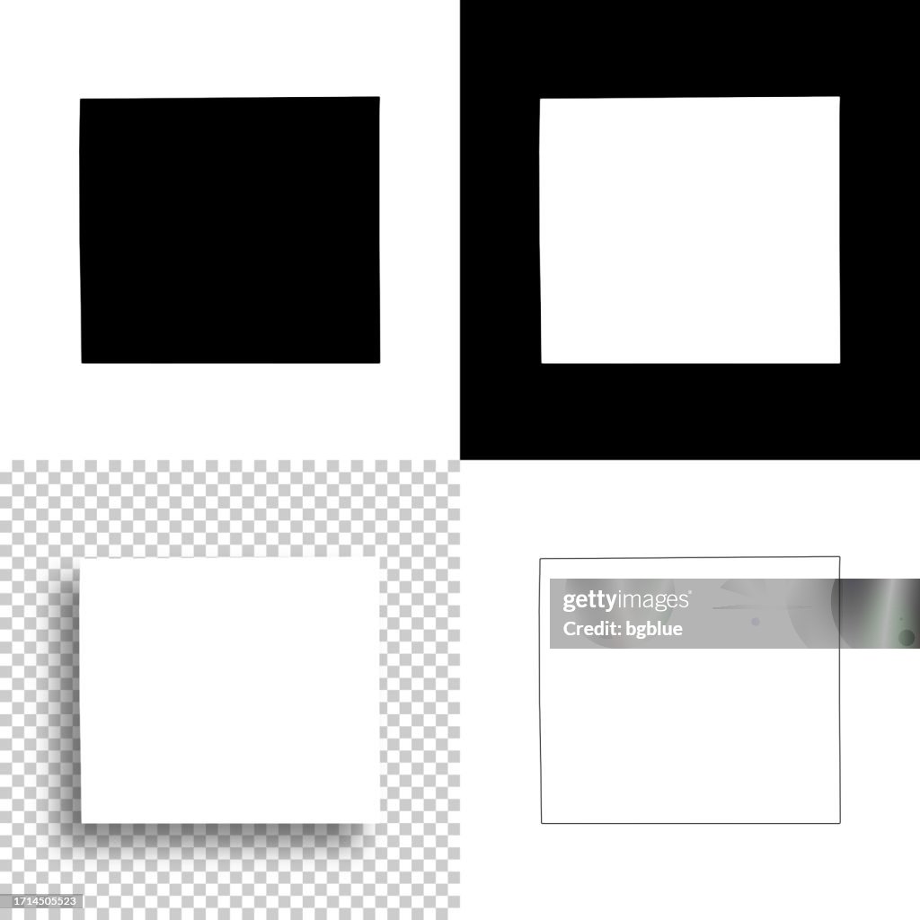 Comanche County, Kansas. Maps for design. Blank, white and black backgrounds