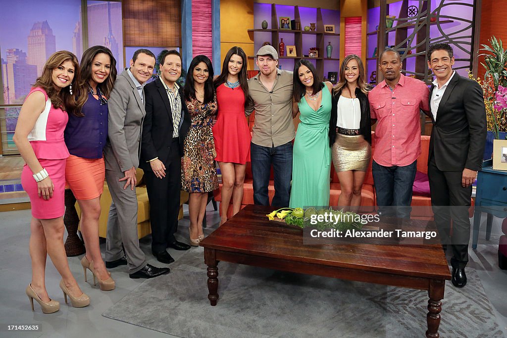 Channing Tatum And Jamie Foxx Appear On Univision's "Despierta America"