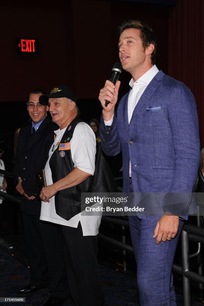 Armie Hammer, Star Of The Lone Ranger, Makes A Surprise Appearance To Honor Outstanding Local Heroes In New York As Part Of "The Lone Ranger Ride For Justice" Screening Series