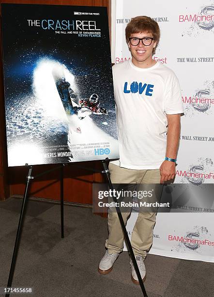 Snowboarder Kevin Pearce attends BAMcinemaFest New York 2013 Screening Of "The Crash Reel" at BAM Rose Cinemas on June 24, 2013 in New York City.