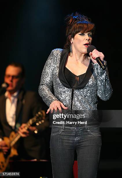 Joe Bonamassa and Beth Hart perform at Hampton Court Palace on June 24, 2013 in London, England.