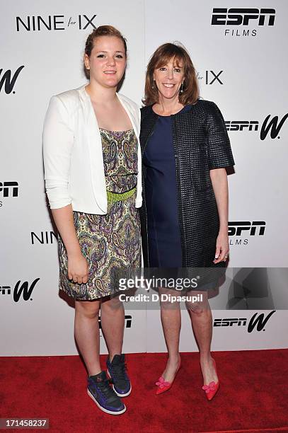 Jane Rosenthal and daughter Juliana Hatkoff attend the "Venus Vs." and "Coach" screenings at the Paley Center For Media on June 24, 2013 in New York...