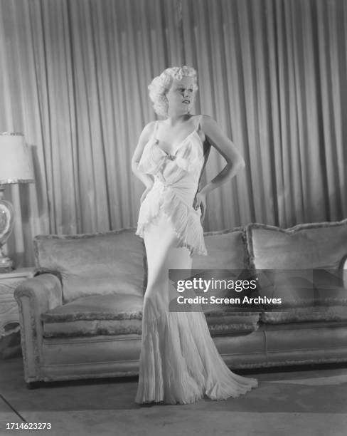 Jean Harlow MGM studio portrait circa 1932.