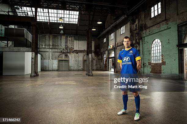 Brett Emerton poses during the A-League All Stars jersey launch at Carriageworks on June 25, 2013 in Sydney, Australia.