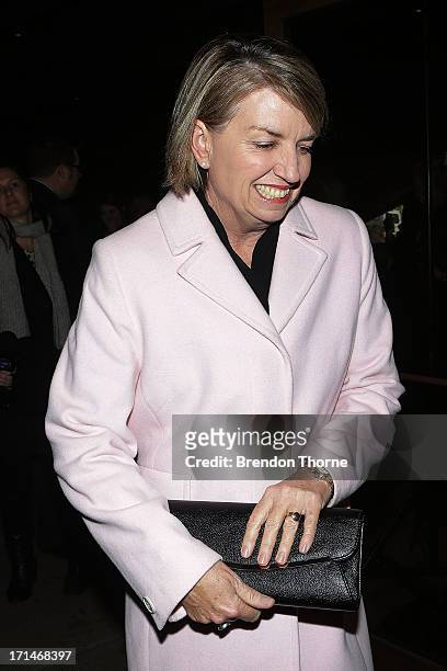 Anna Bligh attends a state memorial service for the late Hazel Hawke, at the Sydney Opera House on June 25, 2013 in Sydney, Australia. Hazel Hawke,...