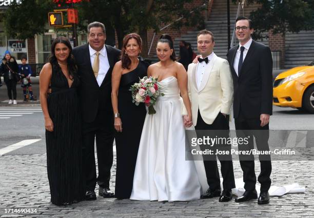 Bria Schirripa, Steve Schirripa, Laura Schirripa, Ciara Schirripa, Zachary Binder and Michael Buccarelli are seen at the wedding of Ciara Schirripa...