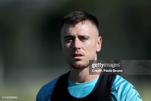 Patric of SS Lazio during the SS Lazio training session at the Formello sport centre on October 03, 2023 in Rome, Italy.