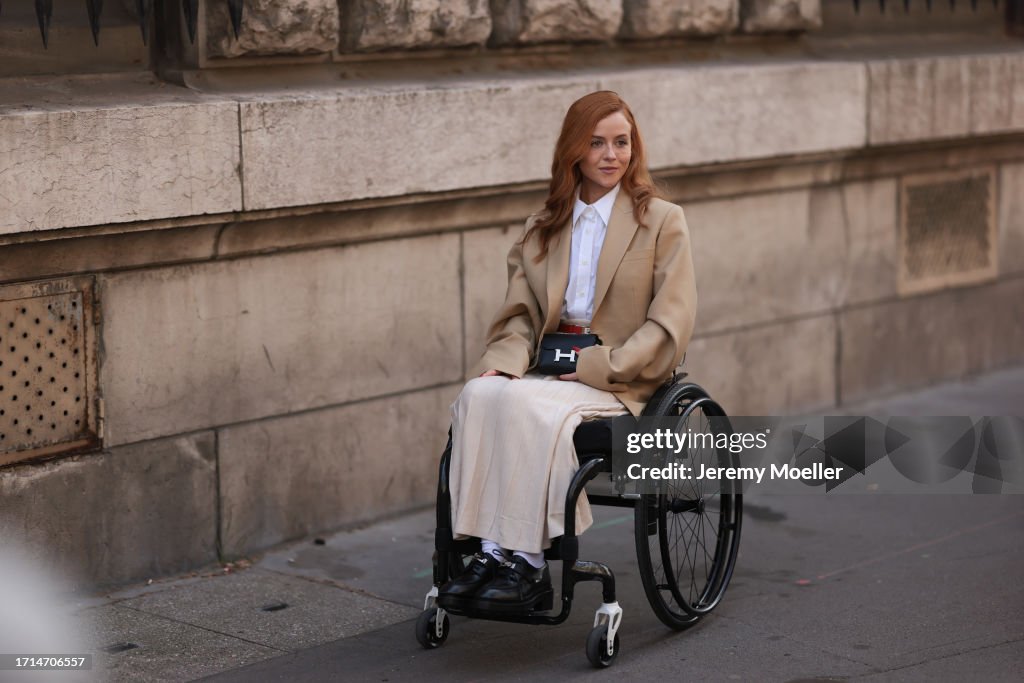 Street Style - Paris Fashion Week - Womenswear Spring/Summer 2024 - Day Six