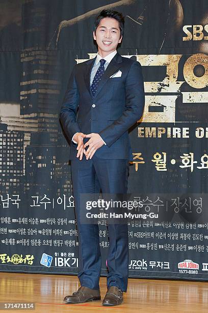 South Korean actor Lee Hyun-Jin attends during the SBS Drama 'Empire of Gold' press conference on June 25, 2013 in Seoul, South Korea. The drama will...