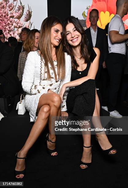 Penelope Cruz and Camila Morrone attend the Chanel Womenswear Spring/Summer 2024 show as part of Paris Fashion Week on October 03, 2023 in Paris,...