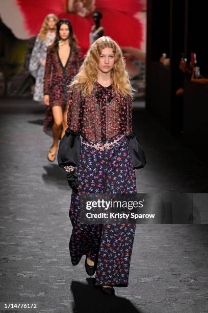 Models walk the runway during the Chanel Womenswear Spring/Summer 2024 show as part of Paris Fashion Week on October 03, 2023 in Paris, France.