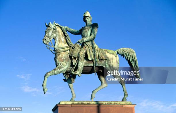 statue of charles xiv john in stockholm - charles xiv john of sweden stock pictures, royalty-free photos & images