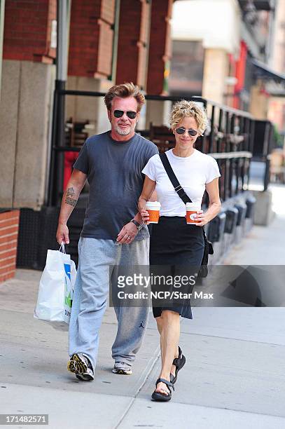 Meg Ryan and John Cougar Mellencamp as seen on June 24, 2013 in New York City.