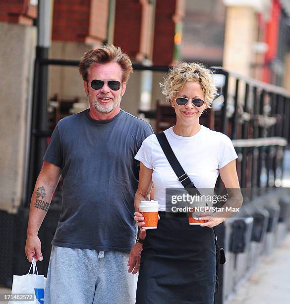 Meg Ryan and John Cougar Mellencamp as seen on June 24, 2013 in New York City.