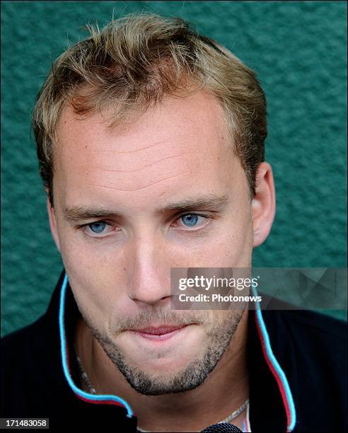 Steve Darcis of Belgium pictured the day after his victory against Nadal on day one of Wimbledon on 25 June, 2013 in London, England.