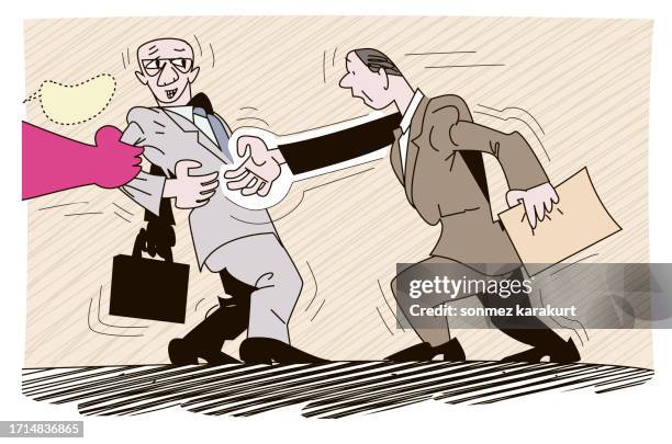 businessman giving up on deal - arbitration agreement stock illustrations