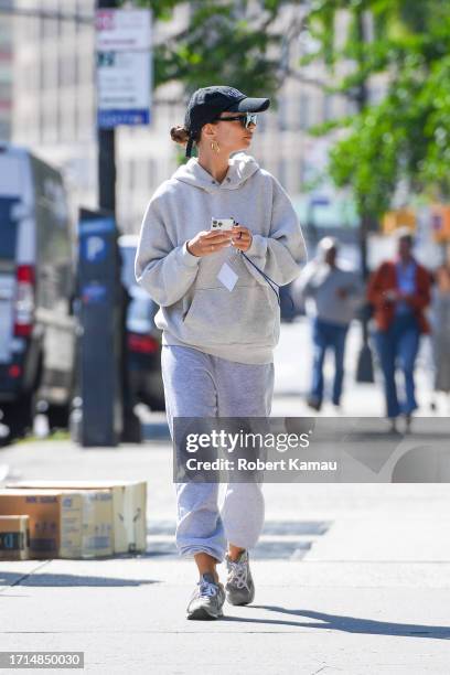 Emily Ratajkowski seen out and about in Manhattan on October 02, 2023 in New York City.