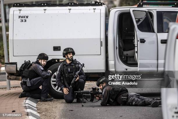 Israeli forces take security measures after Hamas launched Operation Al-Aqsa Flood in Sderot, Israel on October 09, 2023.