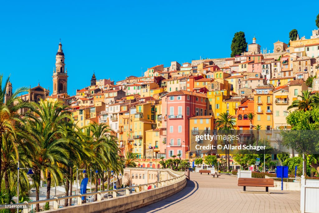 Boulevard in Menton Southern France