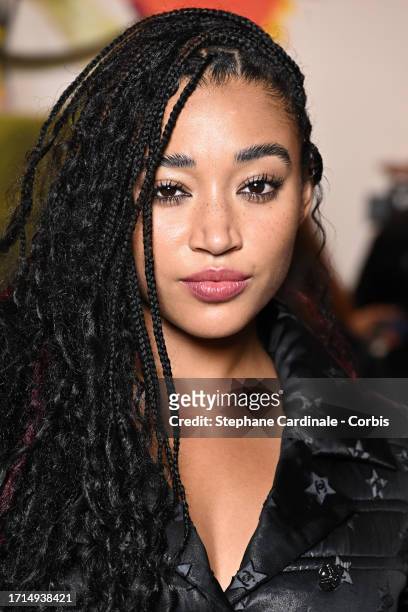 Amandla Stenberg attends the Chanel Womenswear Spring/Summer 2024 show as part of Paris Fashion Week on October 03, 2023 in Paris, France.