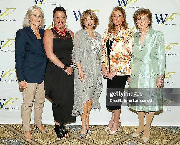 Glenn Close, Eve Ensler, Pat Mitchell, Maria Cuomo Cole and Matilda Raffa Cuomo attend the 3rd Annual Elly Awards Luncheon at the Plaza Hotel on June...