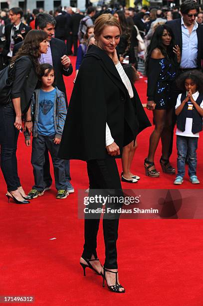 Uma Thurman attends the press night for 'Charlie and the Chocolate Factory' at Theatre Royal on June 25, 2013 in London, England.