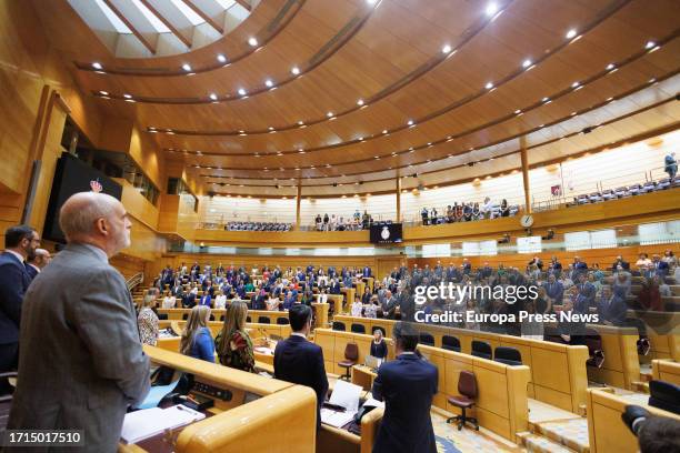 Hemicycle during a plenary session, in the Hemicycle of the Senate, on October 3 in Madrid, Spain. The Popular Parliamentary Group in the Senate has...
