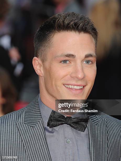 Colton Haynes attends the press night for 'Charlie and the Chocolate Factory' at Theatre Royal on June 25, 2013 in London, England.