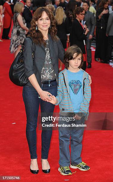 Frances O'Connor attends the press night for 'Charlie and the Chocolate Factory' at Theatre Royal on June 25, 2013 in London, England.