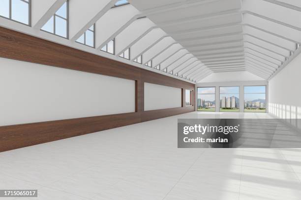 exhibition hall - sombra paralela fotografías e imágenes de stock