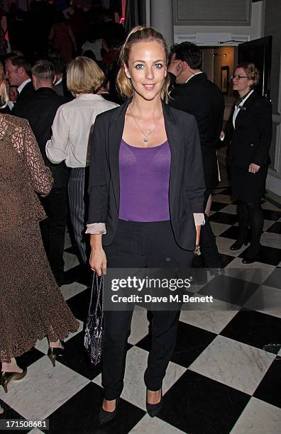 Miranda Raison attends an after party celebrating the press night performance of 'Charlie And The Chocolate Factory' at The Grand Connaught Rooms on...