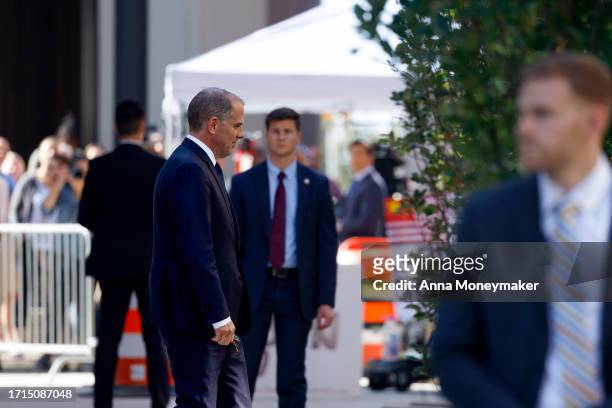 Hunter Biden , son of U.S. President Joe Biden, departs from the J. Caleb Boggs Federal Building on October 3, 2023 in Wilmington, Delaware. Biden...