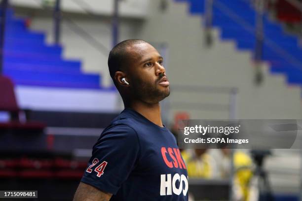 Amath M'Baye of CSKA Moscow in action during the VTB United League basketball match, Regular Season, between Zenit St Petersburg and CSKA Moscow at...