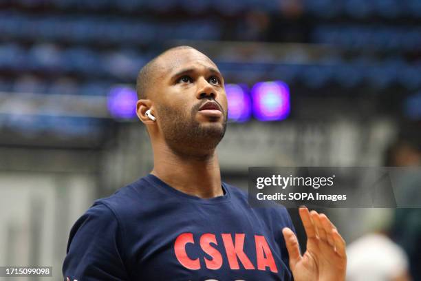 Amath M'Baye of CSKA Moscow in action during the VTB United League basketball match, Regular Season, between Zenit St Petersburg and CSKA Moscow at...