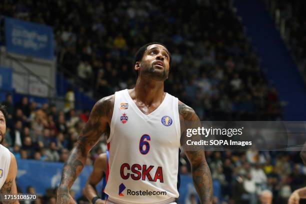 Melo Trimble of CSKA Moscow in action during the VTB United League basketball match, Regular Season, between Zenit St Petersburg and CSKA Moscow at...