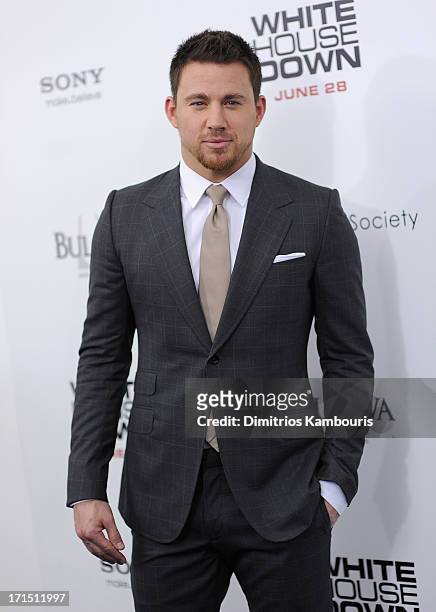 Channing Tatum attends "White House Down" New York Premiere at Ziegfeld Theater on June 25, 2013 in New York City.