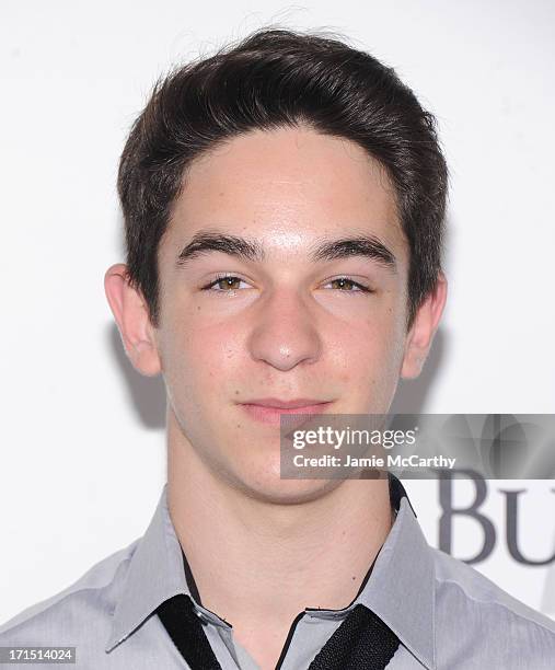 Actor Zack Gordon attends "White House Down" New York Premiere at Ziegfeld Theater on June 25, 2013 in New York City.