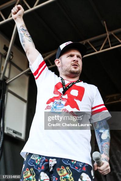 Mac Leather Rapper Rapper Mac Lethal performs at the Vans Warped Tour at the Cricket ...