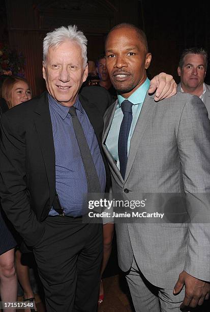 James Woods and Jamie Foxx attend "White House Down" New York Premiere at on June 25, 2013 in New York City.