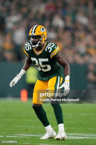 Corey Ballentine of the Green Bay Packers in action against the Detroit Lions during the second half in the game at Lambeau Field on September 28,...