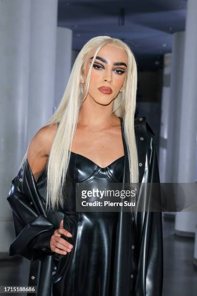 Bilal Hassani attends the Avellano Womenswear Spring/Summer 2024 show as part of Paris Fashion Week on October 03, 2023 in Paris, France.