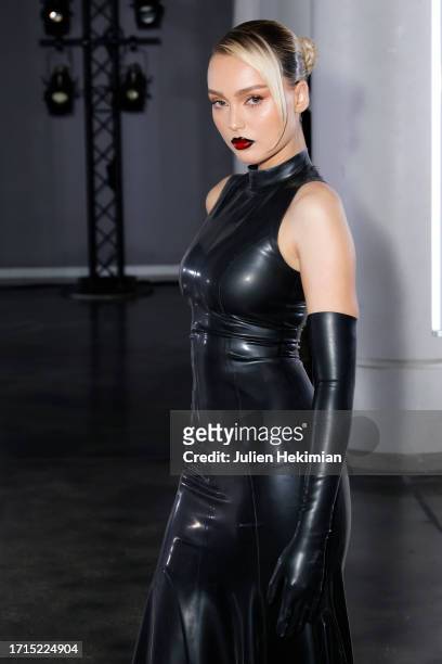 Romane Iannaccone attends the Avellano Womenswear Spring/Summer 2024 show as part of Paris Fashion Week on October 03, 2023 in Paris, France.