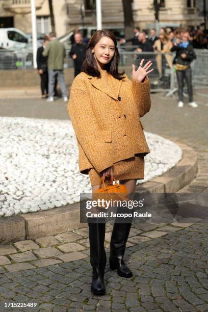 YoonA attends the Miu Miu Womenswear Spring/Summer 2024 show as part of Paris Fashion Week on October 03, 2023 in Paris, France.